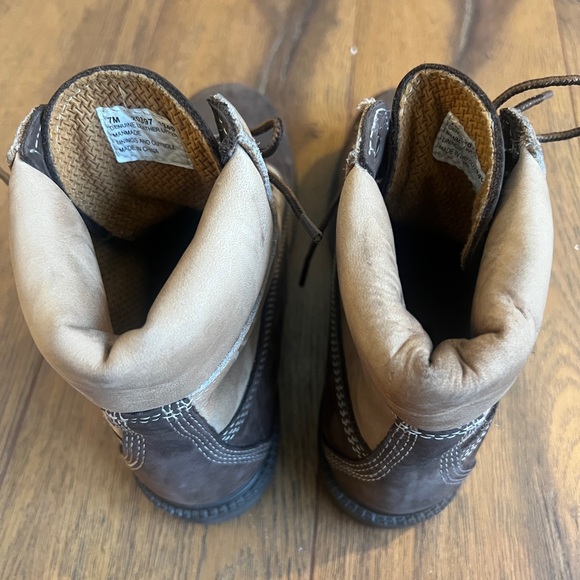 Timberland Two Tone Brown Waterproof Boots Size 7M - Picture 15 of 16